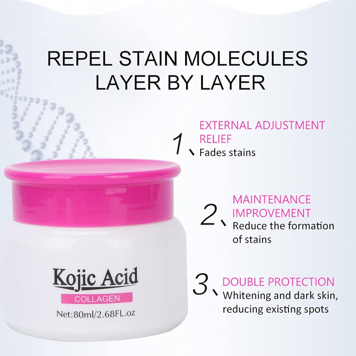Kojic Acid Collagen Face Brightening & Firming Cream | Firming, Moisturizing & Brightening Collagen Face Cream to Smooth Wrinkles, Fine Lines & Anti-Aging - 80mls