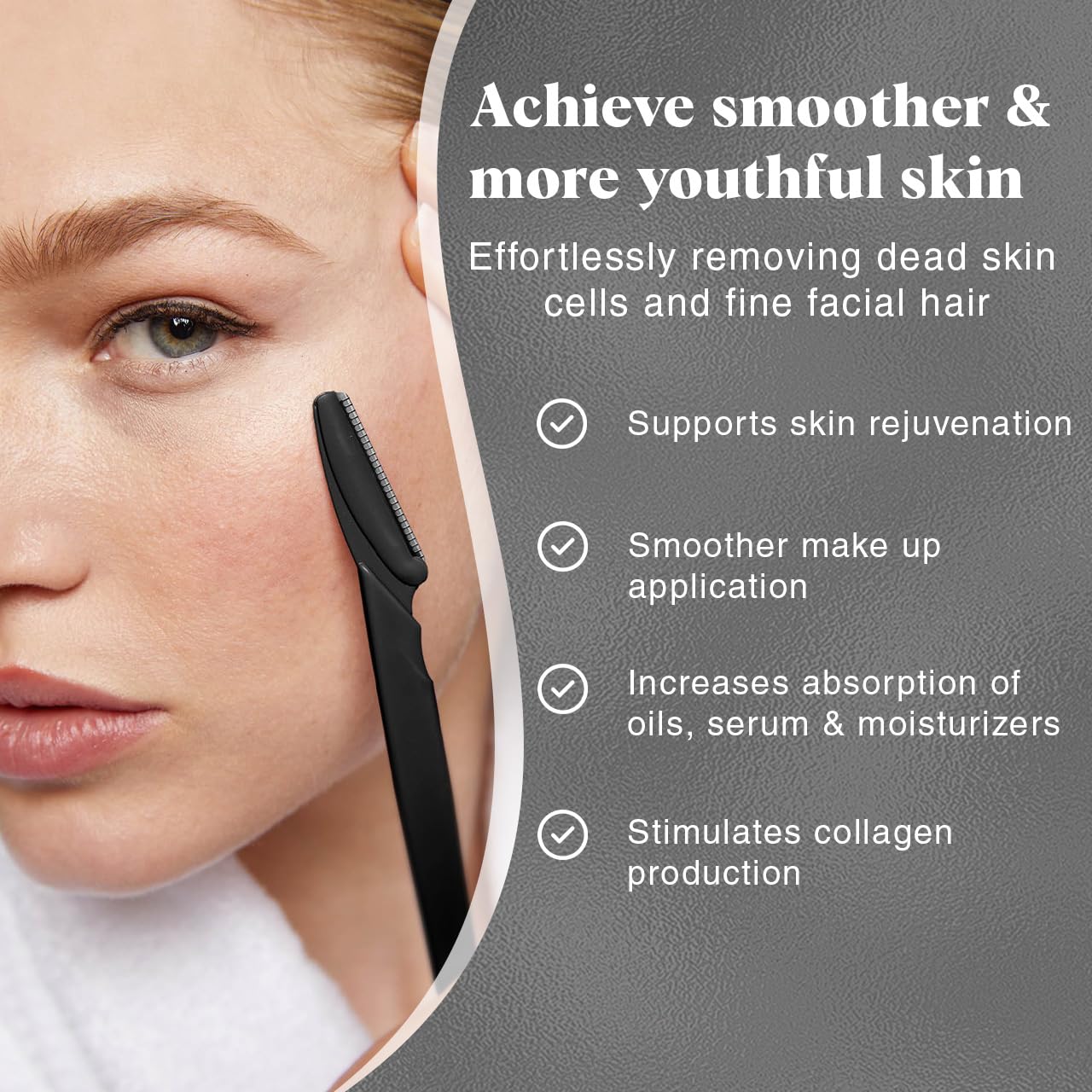 MaxFresh Dermaplaning Tool - Face Razors for Women & Men, Eyebrow Trimmer & Face Shaver for Women, Facial Hair Removal for Women & Men, Dermaplane Razor for Women Face, 3 pcs Plus FREE EYEBROW TWEEZER