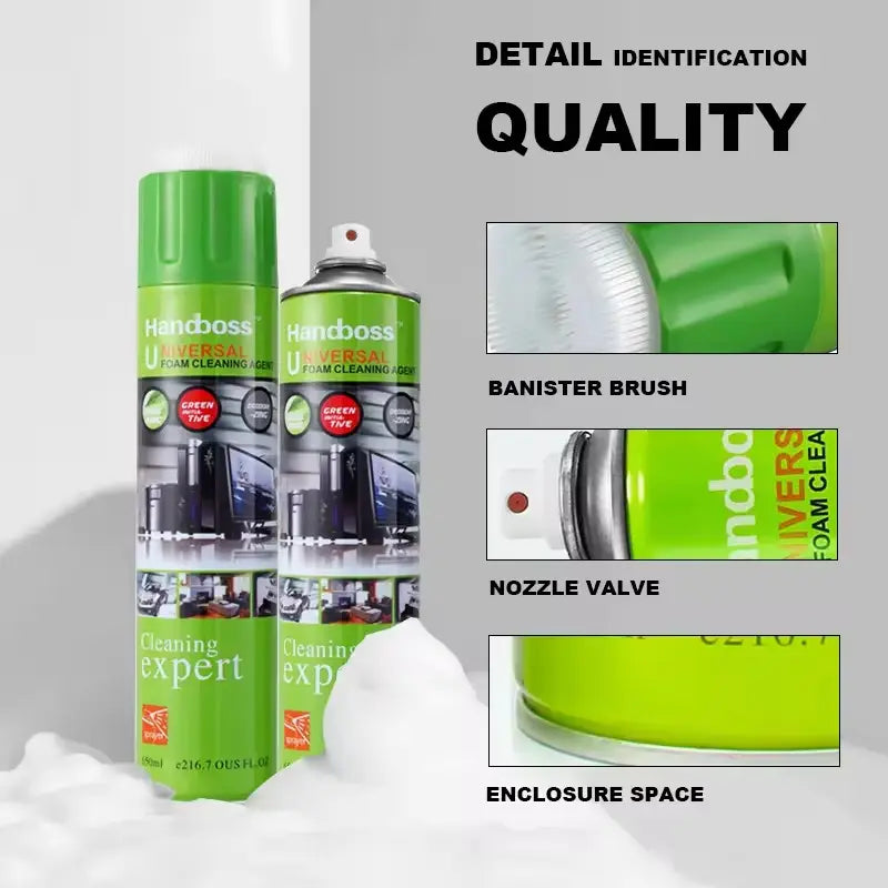 Multipurpose Foam Cleaning Agent - Versatile Cleaning Product for Automotive cleaning, Household surfaces & Industrial use for machinery and tools – 650mls