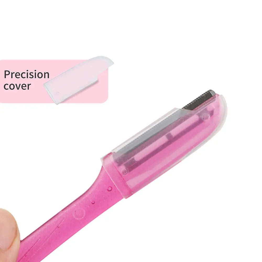 MaxFresh Dermaplaning Tool - Face Razors for Women & Men, Eyebrow Trimmer & Face Shaver for Women, Facial Hair Removal for Women & Men, Dermaplane Razor for Women Face, 3 pcs Plus FREE EYEBROW TWEEZER