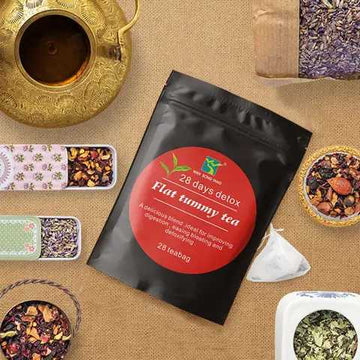 28 Days Detox and Flat Tummy Tea | Herbal Tea for Detoxification, Bloating, and Healthy Digestion