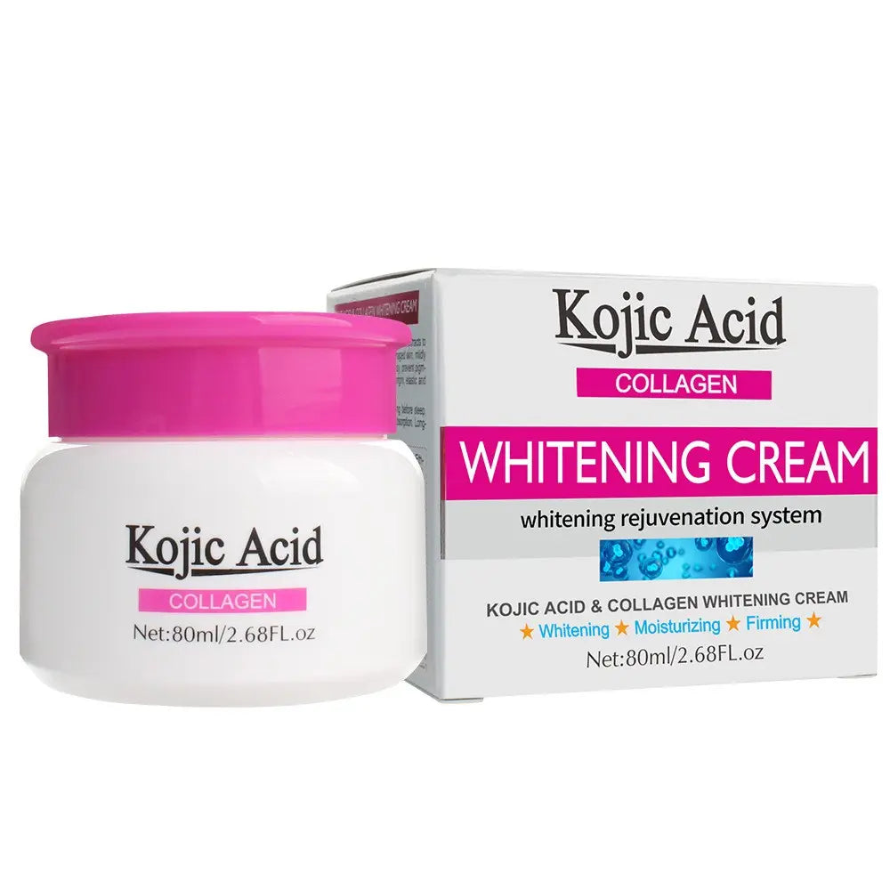 Kojic Acid Collagen Face Brightening & Firming Cream | Firming, Moisturizing & Brightening Collagen Face Cream to Smooth Wrinkles, Fine Lines & Anti-Aging - 80mls