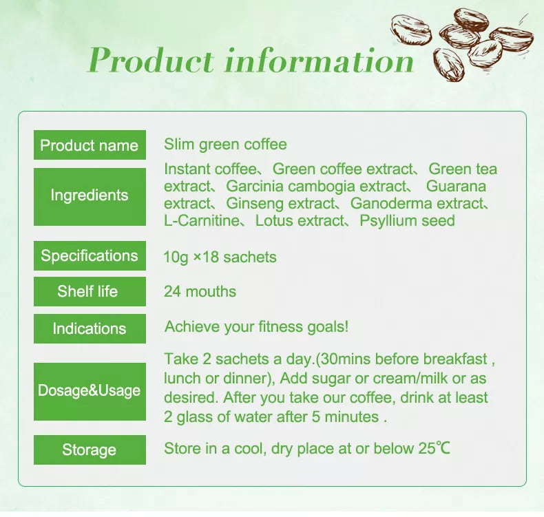 Organic Slim Green Coffee |Natural Weight Loss Coffee