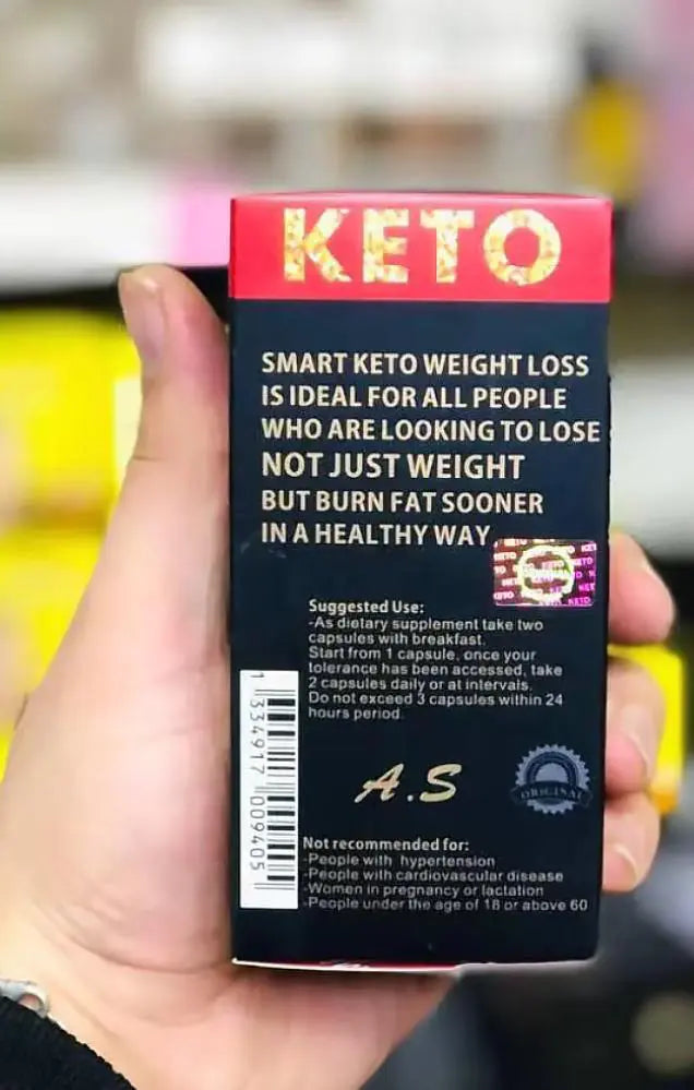 SMART KETO High-Definition Weight Loss Capsules – Burn Fat Faster, Natural Body Detox & Enhance Energy (800mg x 60 Capsules)