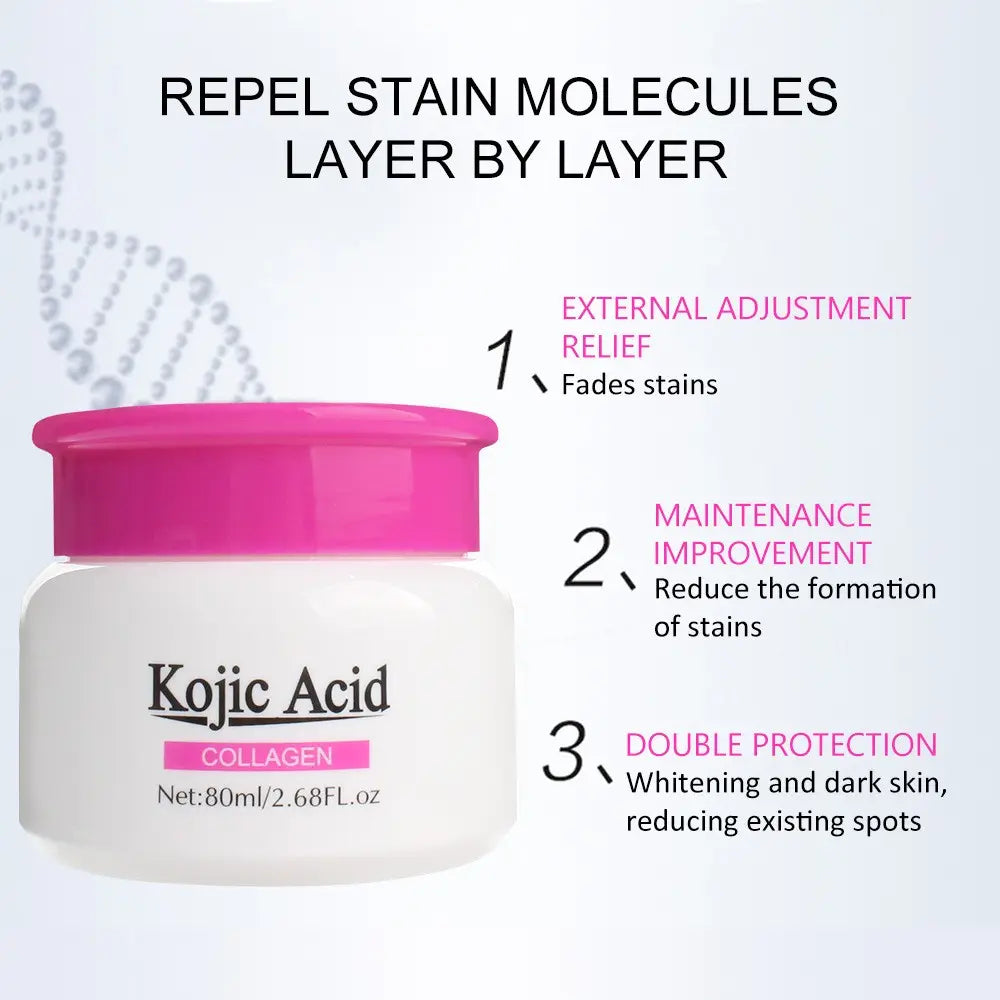 Kojic Acid Collagen Face Brightening & Firming Cream | Firming, Moisturizing & Brightening Collagen Face Cream to Smooth Wrinkles, Fine Lines & Anti-Aging - 80mls