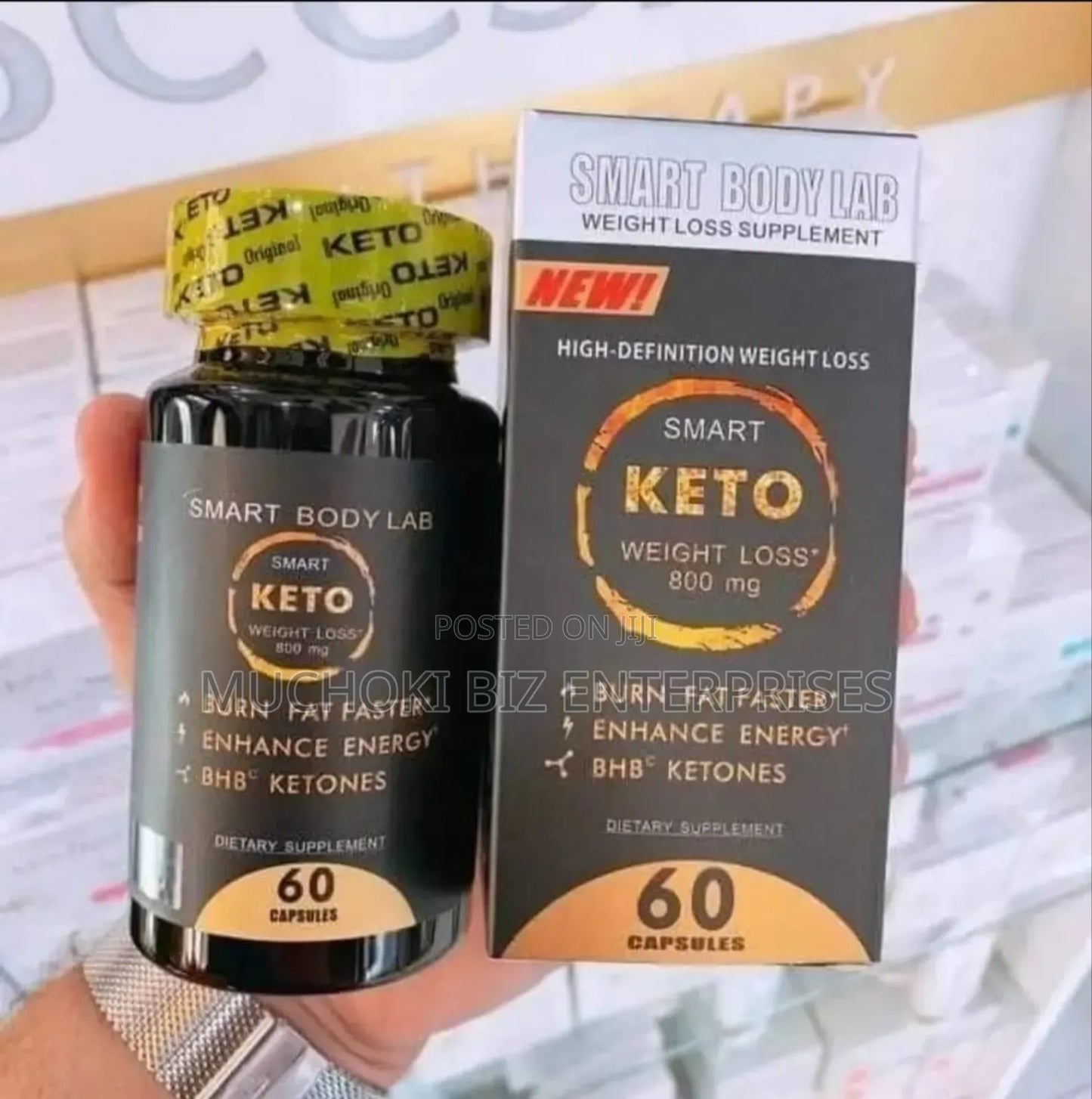 SMART KETO High-Definition Weight Loss Capsules – Burn Fat Faster, Natural Body Detox & Enhance Energy (800mg x 60 Capsules)