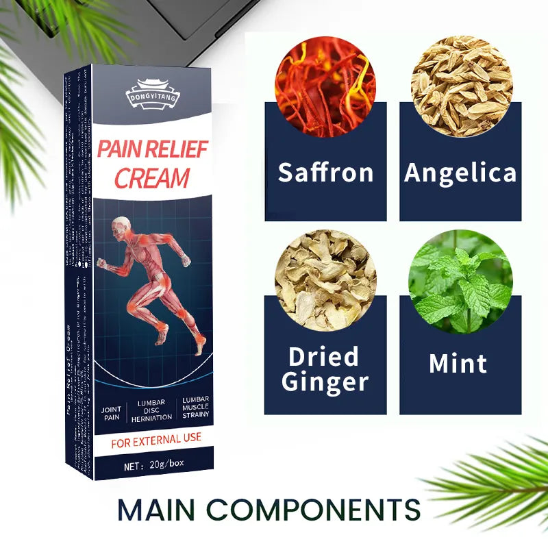 Pain Relief Cream - Joint & Muscle Therapy – Soothing Comfort for Back, Neck, Hands, Feet Rub - ( 2Pieces x 20g Each)