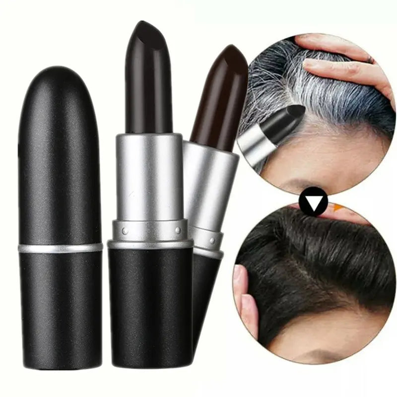 Temporary Black Hair Dye Color Stick for Covering White Hair - Grey Away Root Touchup Quick Stick – Black Hair Stick- (BUY 1 GET 1 FREE)