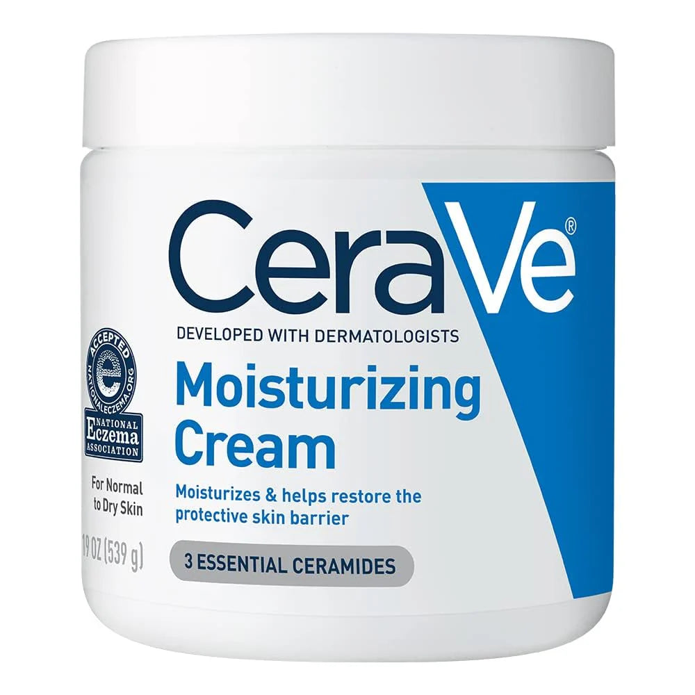 CeraVe Moisturizing Cream - Face & Body Moisturizer for Dry Skin with Hyaluronic Acid and Ceramides | Fragrance Free - (454g)