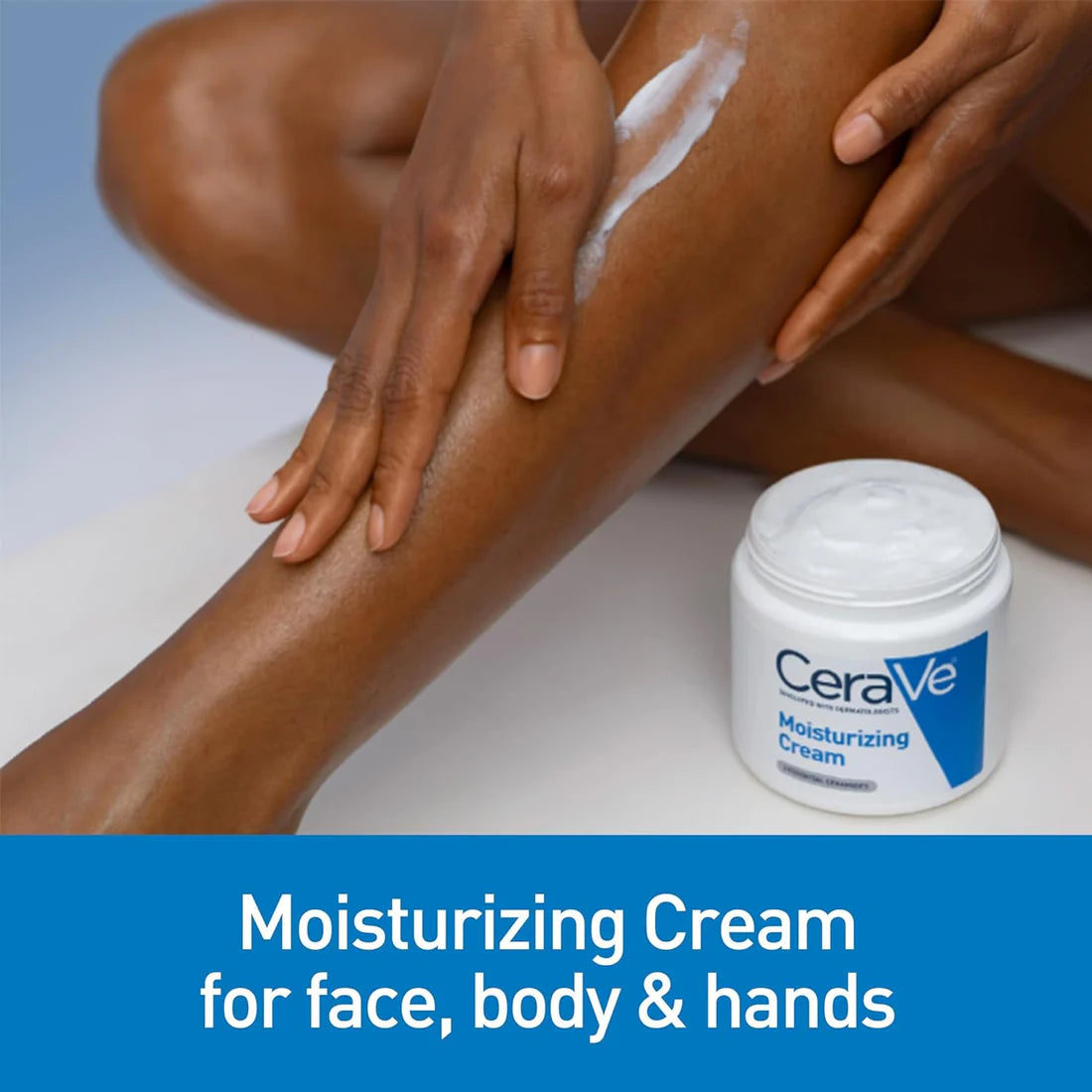 CeraVe Moisturizing Cream - Face & Body Moisturizer for Dry Skin with Hyaluronic Acid and Ceramides | Fragrance Free - (454g)