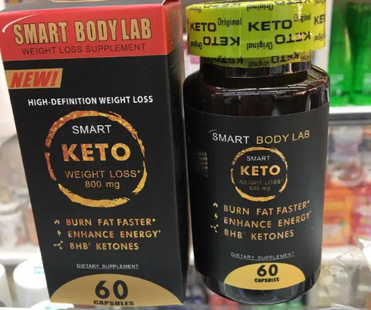SMART KETO High-Definition Weight Loss Capsules – Burn Fat Faster, Natural Body Detox & Enhance Energy (800mg x 60 Capsules)