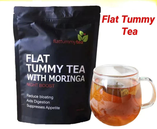 Flat Tummy Tea with Moringa (Night Boost) | Herbal Tea for Bloating, Healthy Digestion, Appetite Control, and Detox